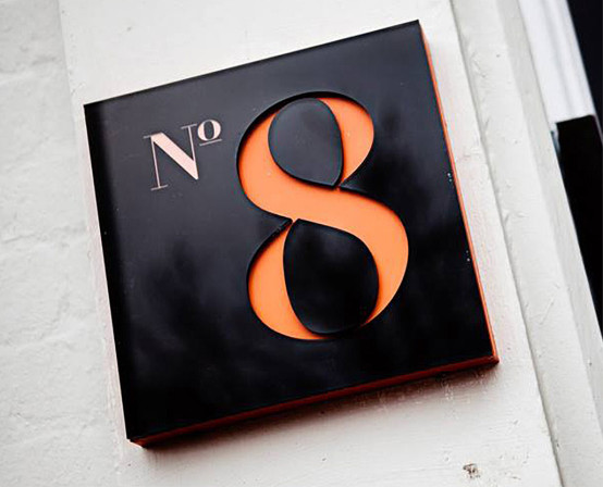 No8 Door Sign